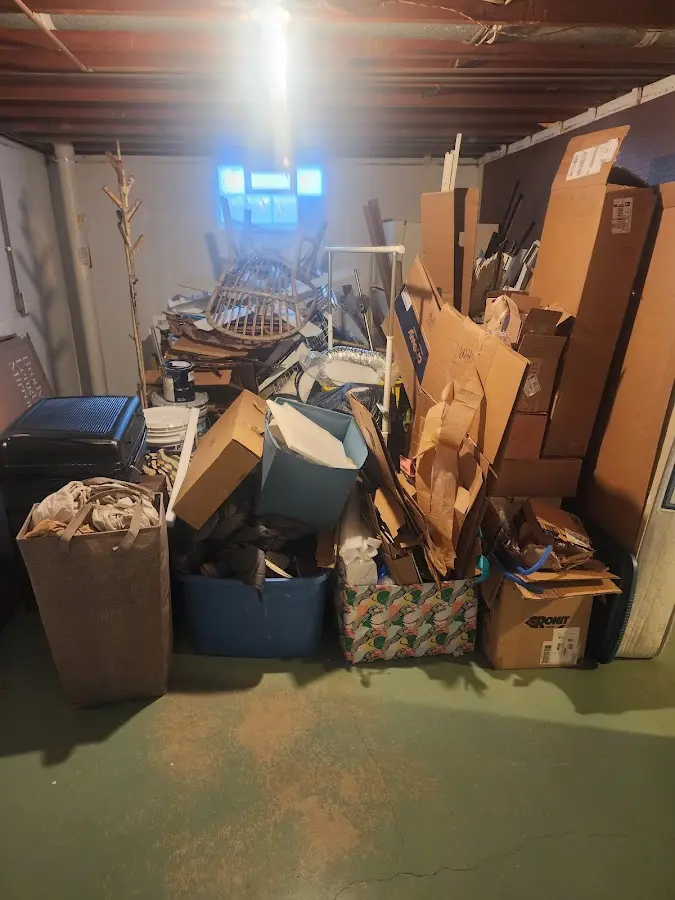 Roll-off dumpster container at job site for Concrete Dumpster Rental in Upper Milford